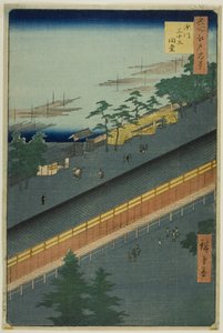 La salle des trente-trois baies de Fukagawa (Fukagawa Sanjusangendo), de la série "Cent vues célèbres d