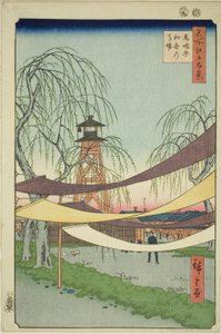 Les terrains de Hatsune à Bakuro-cho, de la série "Cent vues célèbres d