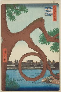 Le pin de la lune sur le terrain du temple d