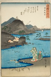 La rivière Noda Jewel dans la province de Mutsu, de la série "Six rivières Jewel dans les diverses provinces" - Utagawa Hiroshige