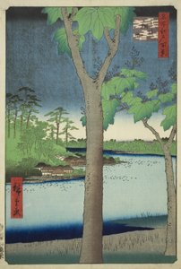 Le bosquet de paulownias à Akasaka, de la série "Cent vues célèbres d