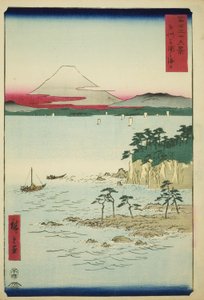 La mer à Miura dans la province de Sagami (Soshu Miura no kaijo), de la série "Trente-six vues du mont Fuji (Fuji sanjurokkei)" - Utagawa Hiroshige