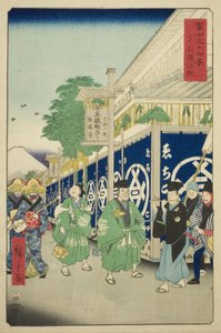 Le district de Suruga dans la capitale orientale, de la série "Trente-six vues du mont Fuji" - Utagawa Hiroshige