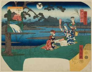 La rivière Toi dans la province de Settsu et la rivière Koya dans la province de Kii, de la série "Six rivières précieuses dans diverses provinces"