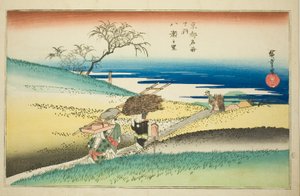 Le Village de Yase (Yase no sato) de la série "Lieux célèbres de Kyoto (Kyoto meisho no uchi)" - Utagawa Hiroshige
