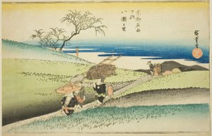 Le Village de Yase (Yase no sato), de la série "Lieux célèbres de Kyoto (Kyoto meisho no uchi)" - Utagawa Hiroshige