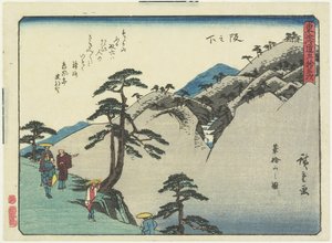 Vue de la montagne Fudesaka à Sakanoshita, 1837-1844