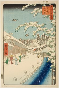Rue Yabu au pied de la colline Atago (Atagoshita yabukoji), de la série "Cent vues célèbres d