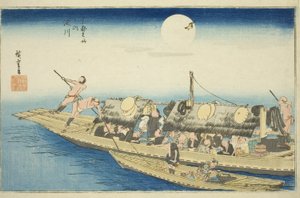 Rivière Yodo (Yodogawa), de la série "Lieux célèbres à Kyoto (Kyoto meisho no uchi)" - Utagawa Hiroshige