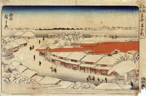 Yoshiwara Yuki no Asa, 1850 - Utagawa Hiroshige