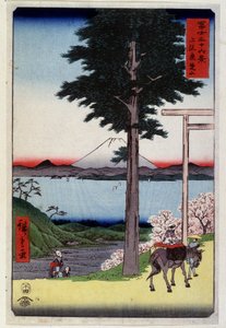 Mont Fuji derrière un séquoia - Utagawa II Hiroshige