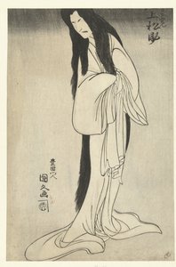 Onoe Matsusuke I en fantôme féminin - Utagawa Kunihisa