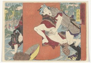 Une rencontre au temple - Utagawa Kunisada (I) (attributed to)