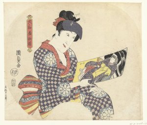 Acteur avec une estampe - Utagawa Kunisada (I)
