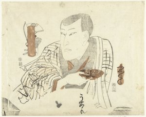 Acteur avec un bol - Utagawa Kunisada (I)