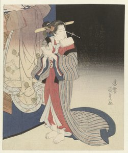 Courtisane se préparant pour la nuit - Utagawa Kunisada (I)