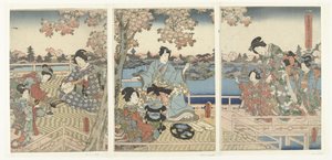 Banquet de printemps pour le Genji oriental - Utagawa Kunisada (I)