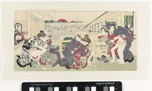 Couples amoureux sur la véranda - Utagawa Kunisada (I)