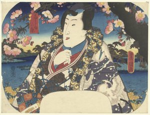 Prince Genji avec des fleurs de cerisier