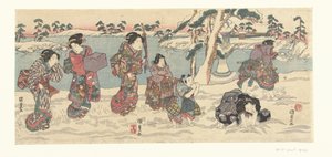 Lancer de boules de neige - Utagawa Kunisada (I)