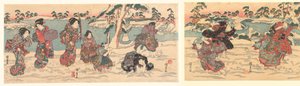Lancer de boules de neige - Utagawa Kunisada (I)