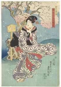 Jour de tempête sur la rivière Sumida - Utagawa Kunisada (I)