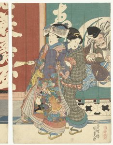 Femmes près du magasin Ebisuya - Utagawa Kunisada (I)