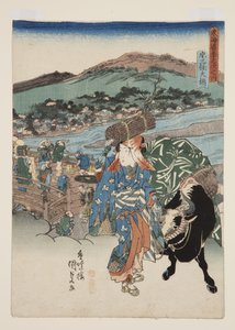 Kyoto : Le Grand Pont à Sanj? - Utagawa Kunisada