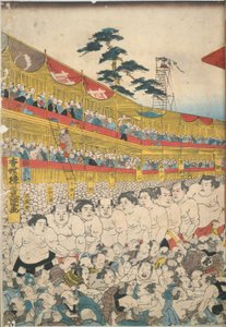 Images du grand festival de sumo - Utagawa Kunisada