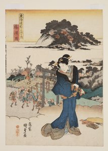 Vue de Fujisawa (Fujisawa zu) - Utagawa Kunisada