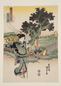 Vue de Fukuroi - Utagawa Kunisada