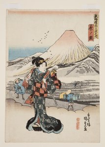 Vue de Hara - Utagawa Kunisada