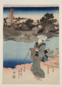 Vue de Kawasaki (Kawasaki no zu) - Utagawa Kunisada