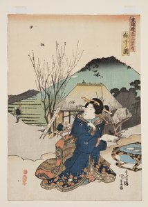 Vue de Mariko - Utagawa Kunisada