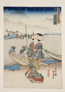 Vue de Mitsuke - Utagawa Kunisada