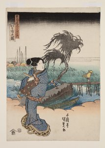 Vue de Yokkaichi - Utagawa Kunisada