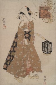 Visite de Komachi de la jeune Komachi moderne - Utagawa Kunisada