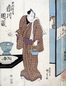 Japonais servant du thé - Utagawa Kunisada II