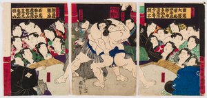 Combat de lutteurs de sumo - Utagawa Kuniteru