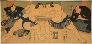 Combat de lutteurs de sumo, Tagasugo contre Ayusegawa