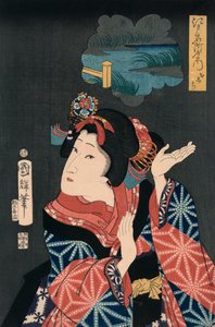 La jeune fille Oshichi - Utagawa Kuniteru