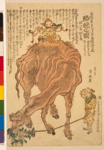 Un chameau, pub. 1824 - Utagawa Kuniyasu