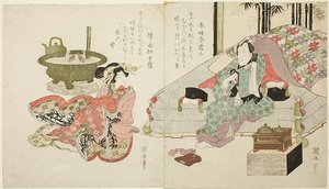 Un couple dans la chambre à coucher - Utagawa Kuniyasu