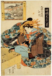 Egawa de la maison Maruebiya, fin des années 1820 - Utagawa Kuniyasu