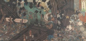 Album de quinze triptyques de scènes de batailles célèbres