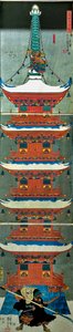 Bataille sur le mont Yoshino (Yoshinoyama kassen), c.1851 - Utagawa Kuniyoshi