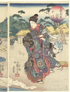 La rivière Tama de Chofu dans la province de Musashi - Utagawa Kuniyoshi