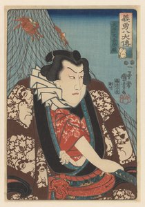 Inuta Kobungo Yasunori (Les vies de huit héros chiens courageux et loyaux) - Utagawa Kuniyoshi
