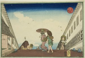 Kasumigaseki, de la série "Lieux célèbres de la capitale orientale" - Utagawa Kuniyoshi