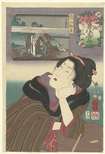 Somnolent (Chaleureux sentiments pour la montagne et la mer) - Utagawa Kuniyoshi